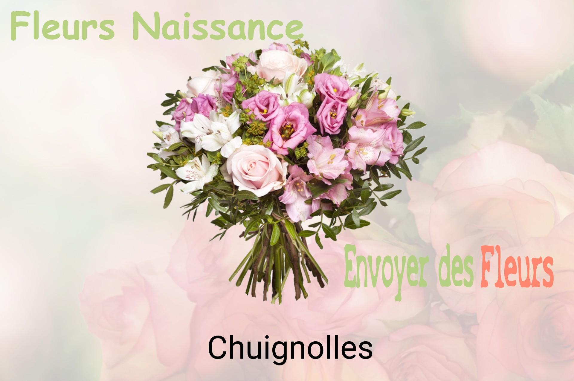 Bouquet de fleurs de naissance livré à Chuignolles
