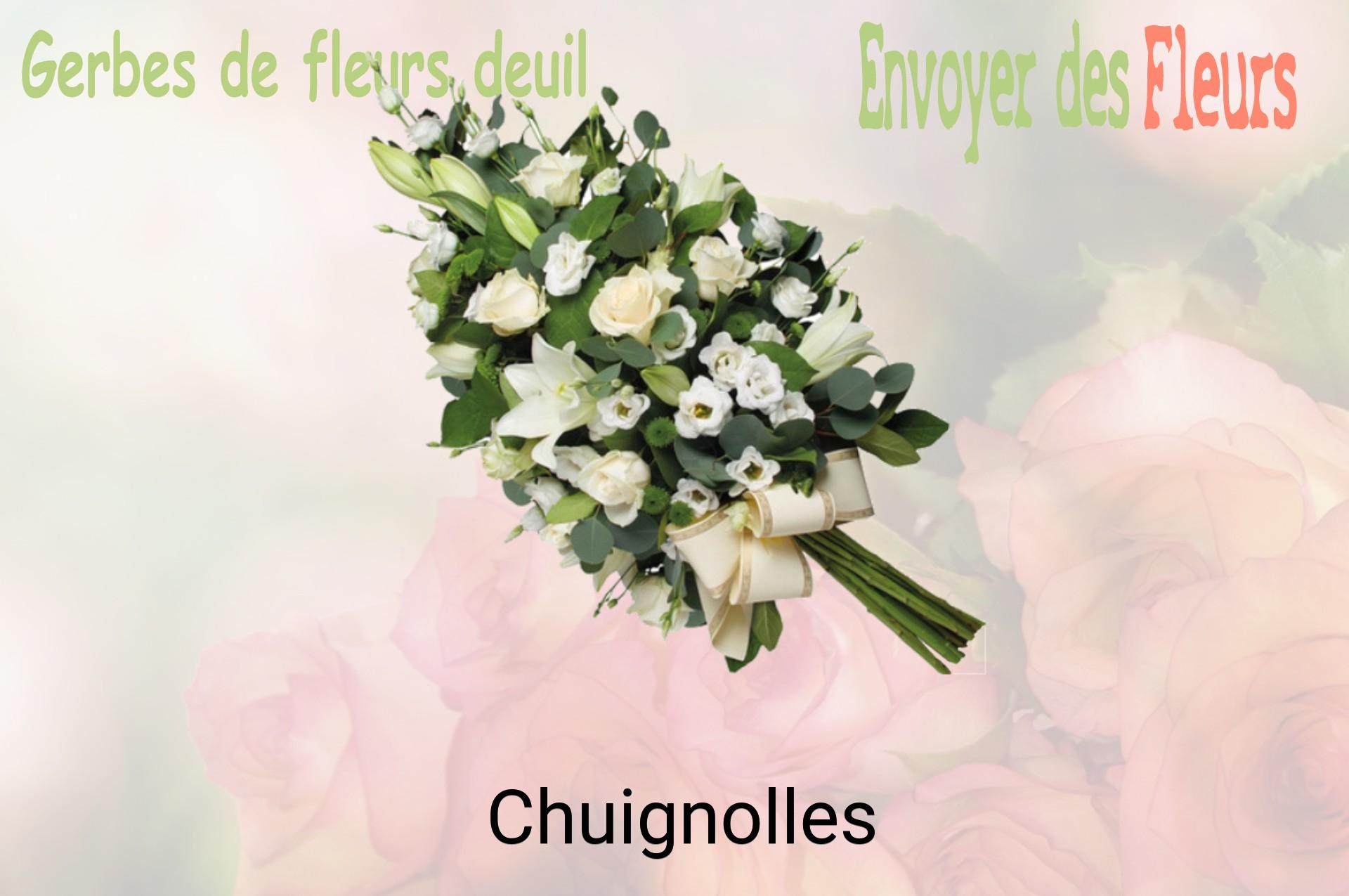 Gerbe de fleurs de deuil livrée à Chuignolles